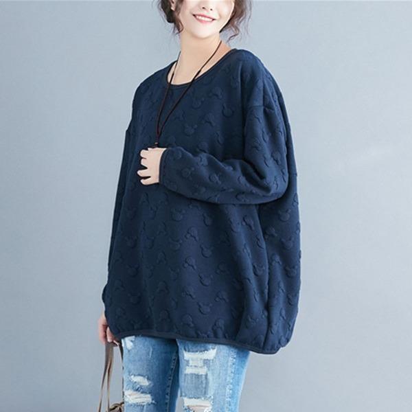 Oversized Women Autumn Casual SweatshirtSimple Style Vintage Solid Color Loose Female Pullovers Hoodies - Omychic