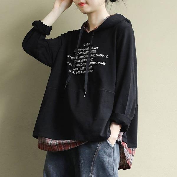 New 2020 Korean Style Letter Print Harajuku Hooded Pullovers - Omychic