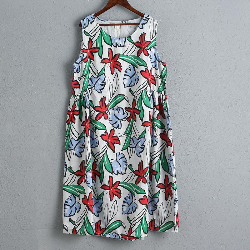 Casual Women Printing Floral Summer Dress - Omychic