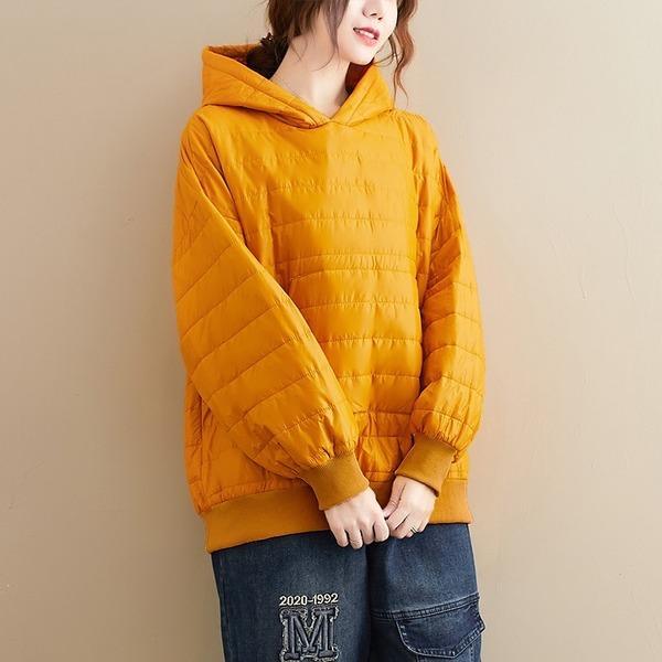 oversized Cotton hooded casual loose autumn winter woman jacket 2020 Coat clothes women outerwear - Omychic