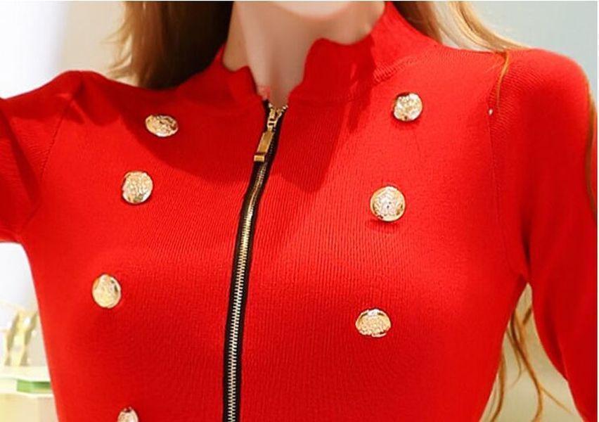 long sleeve plus size cotton women casual bodycon midi autumn winter knitted sweater dress - Omychic