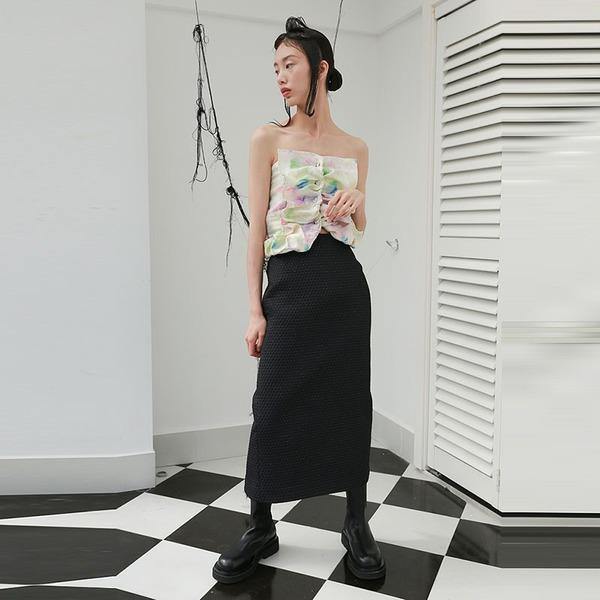 Elegant 2020 Winter Hollow Out Goddess Fan Casual Style Loose Skirt - Omychic