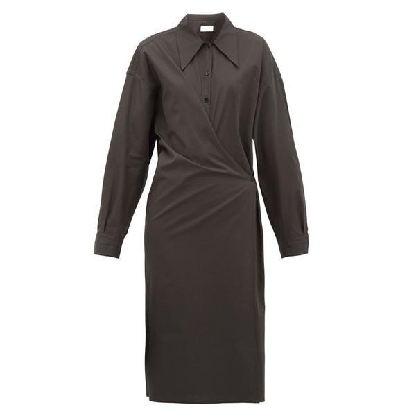 Patchwork Irregular Button Solid Dress Women Fashion Style Temperament All Match Women Clothes - Omychic