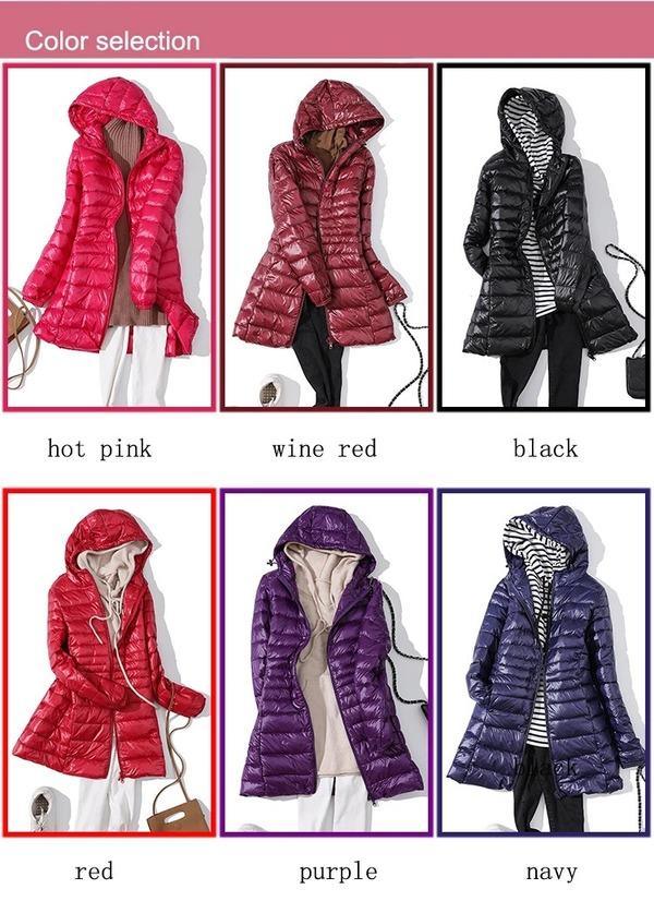7XL Winter Woman Padded Hooded Long Jacket - Omychic