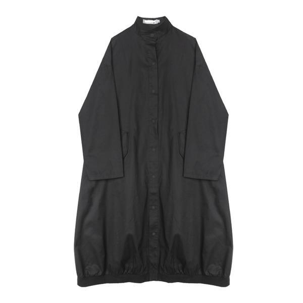 XITAO Casual Trench  Style Mandarin Collar Long Sleeve Single Breasted Pocket Black Personality Coat - Omychic