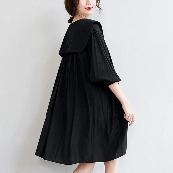 long sleeve plus size vintage for women casual loose mini short spring autumn shirt dress - Omychic