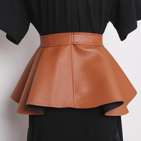 Bows Bandage Ruffles Cummerbunds  Fashion New Style Loose Solid Color Elegant Personality Pleated - Omychic