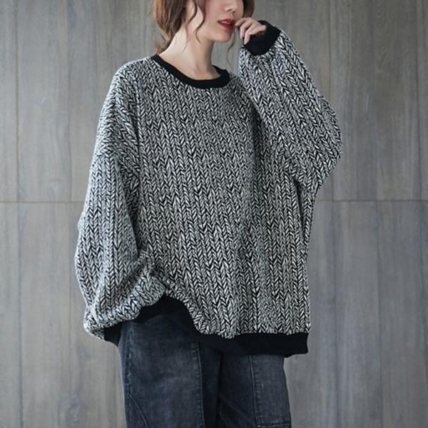 2020 Autumn Winter Korean Simple Style O-neck Loose Comfortabel Female Cotton Tops - Omychic