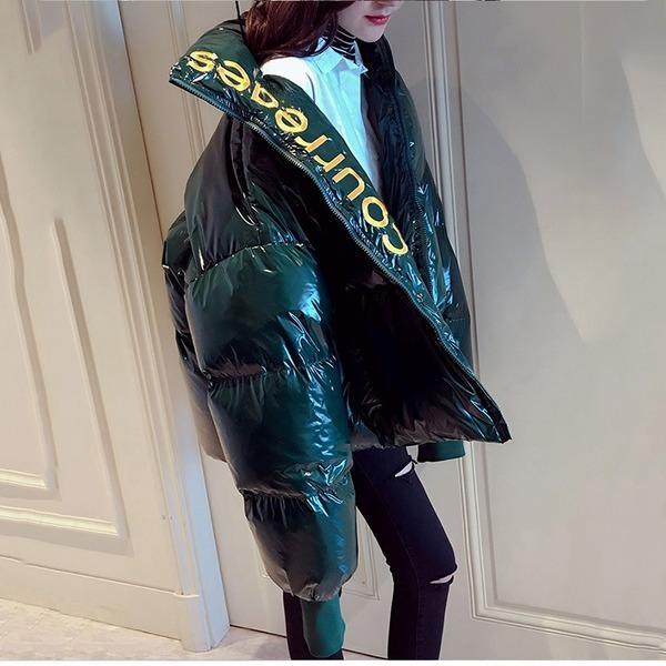 2020 Winter Glossy Down Parka women's Waterproof Coat Embroidery jacket - Omychic