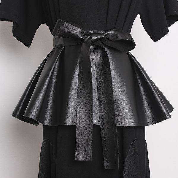 Bows Bandage Ruffles Cummerbunds  Fashion New Style Loose Solid Color Elegant Personality Pleated - Omychic