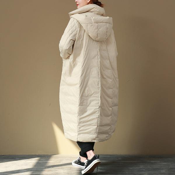 Warm Hooded Single Breasted Pockets 2021 New Pockets Warm Thick Korean Style Down Coats - Omychic