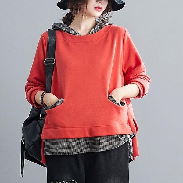 Arrival 2020 Simple Style All-match Loose Comfortable Female Cotton Hoodies - Omychic