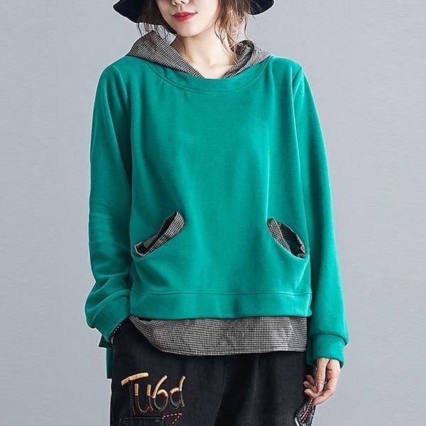 2020 Simple Style All-match Loose Comfortable Female Cotton Hoodies S1789 - Omychic