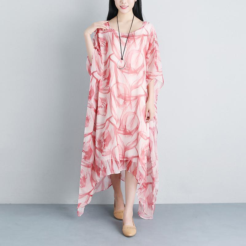 Casual Fake Two-piece Summer Half Sleeve Silky Cotton Dress - Omychic