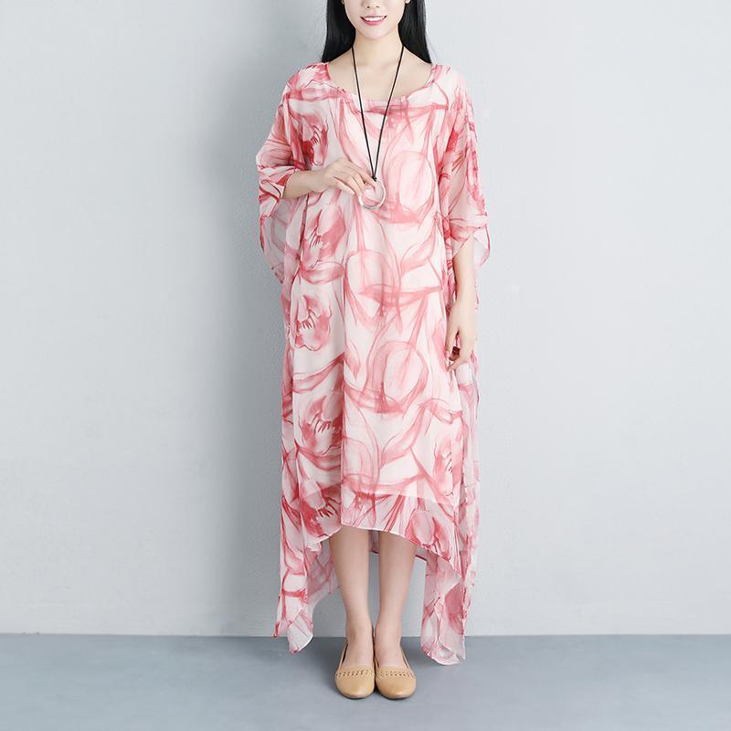 Casual Fake Two-piece Summer Half Sleeve Silky Cotton Dress - Omychic