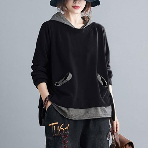 2020 Simple Style All-match Loose Comfortable Female Cotton Hoodies S1789 - Omychic