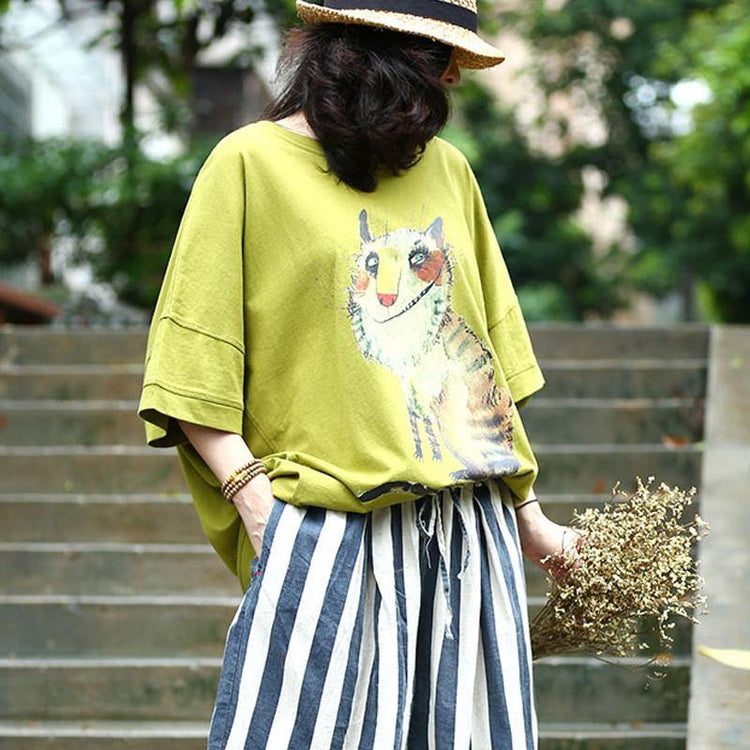 Animal Printing Loose Casual Summer Women Blouse - Omychic