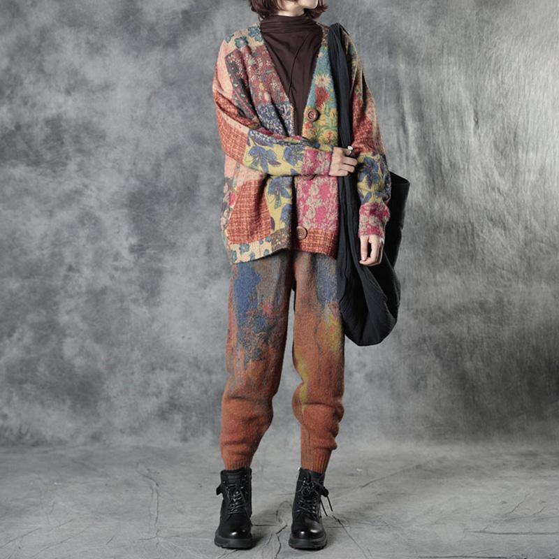 Spring Colorful Flower Knit Sweater Coat - Omychic