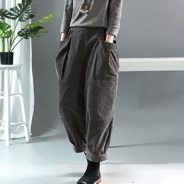 2021 Spring Retro Corduroy Pants - Omychic