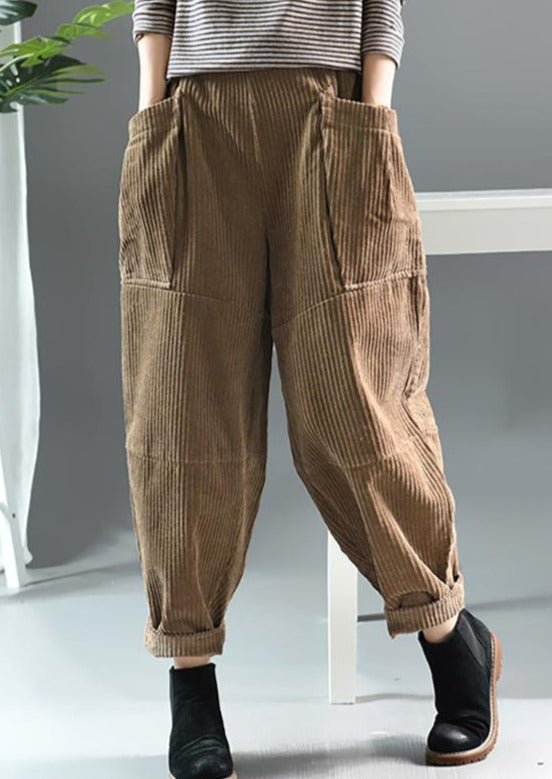 2021 Spring Retro Corduroy Pants - Omychic