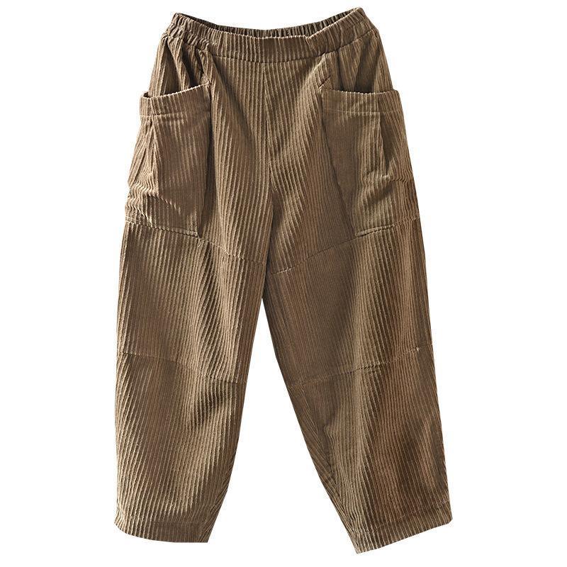 2021 Spring Retro Corduroy Pants - Omychic
