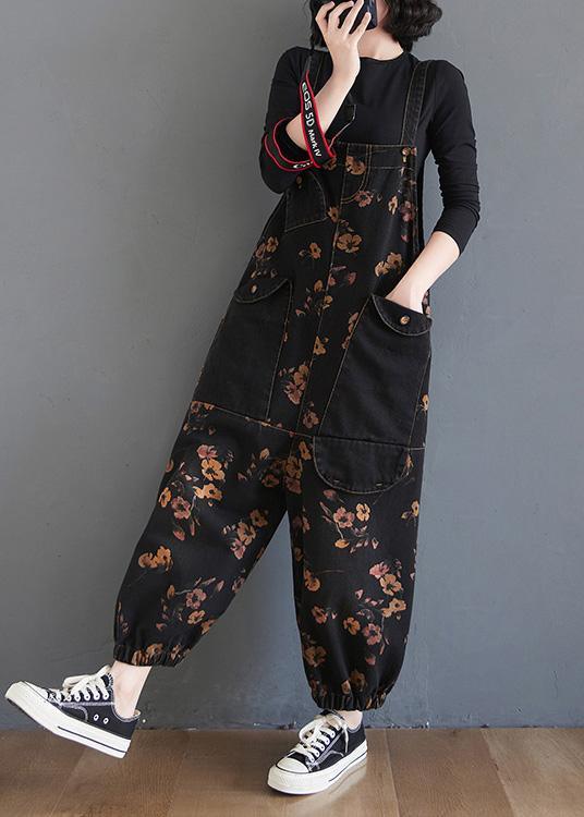 Beautiful Black Print High Waist Unique Spring Jumpsuit Pants ( Limited Stock) - Omychic