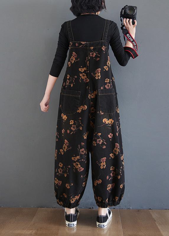 Beautiful Black Print High Waist Unique Spring Jumpsuit Pants ( Limited Stock) - Omychic