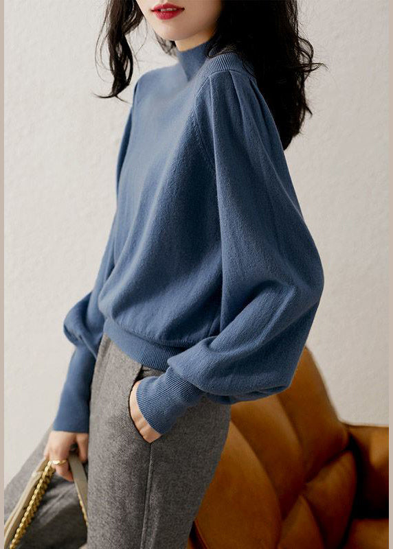 Beautiful Camel Turtleneck Knit Top Long Sleeve