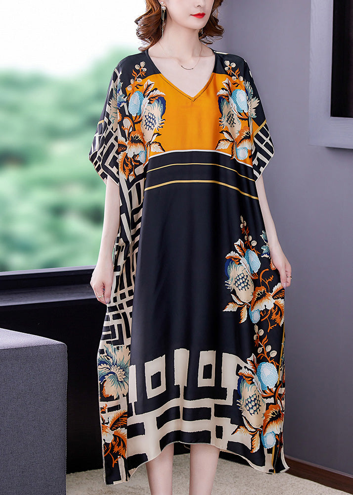 Beautiful O-Neck Print Maxi Dresses Summer