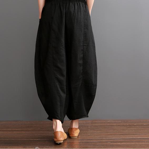 Black knickers linen pants summer bloomers - Omychic