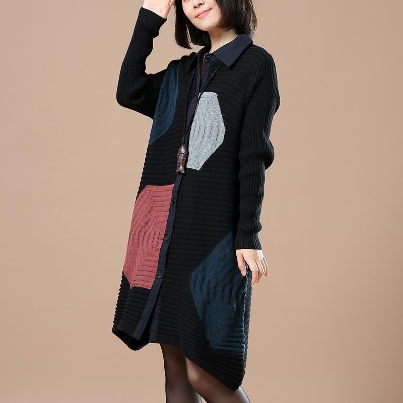 Black sweaters plus size woman knit coats outwear - Omychic