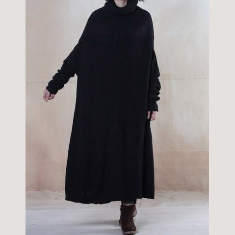 Black winter sweater dress long maxi dresses  fall - Omychic