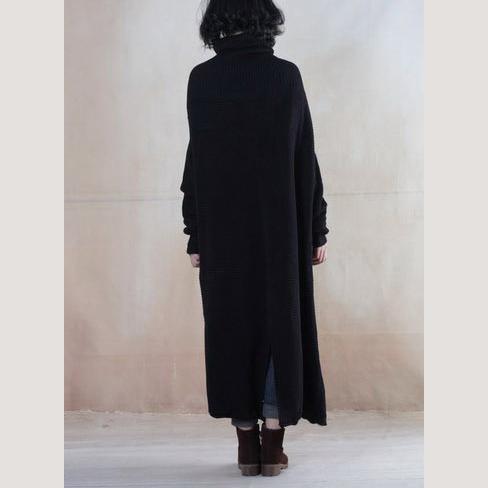 Black winter sweater dress long maxi dresses  fall - Omychic