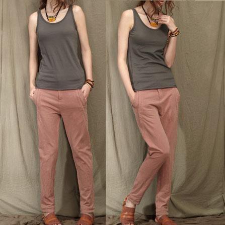 Blackish green cotton women tunic tank top shirt blouse - Omychic