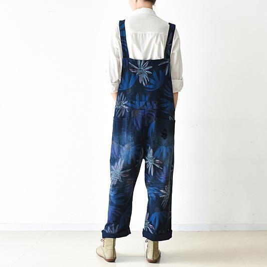 Blomming Daisy jumpsuit Casual dress denim blue loose strip pants denim  clothing plus size - Omychic