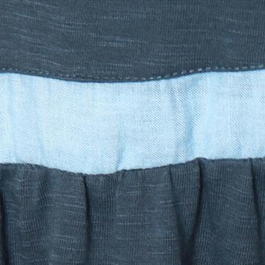 Blue cotton sundress loose summer fit flare dress - Omychic