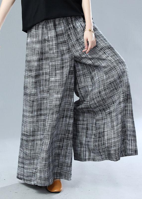 Bohemian Black Pockets Wide Leg Casual Fall Pants - Omychic