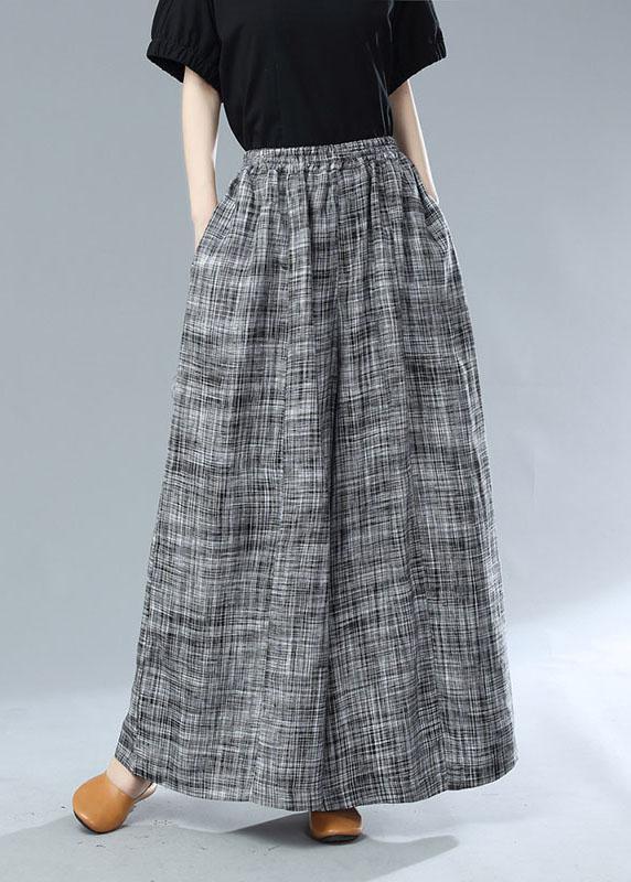 Bohemian Black Pockets Wide Leg Casual Fall Pants - Omychic