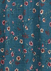 Bohemian Blue Print Robes O Neck Drawstring Daily Spring Dresses - Omychic