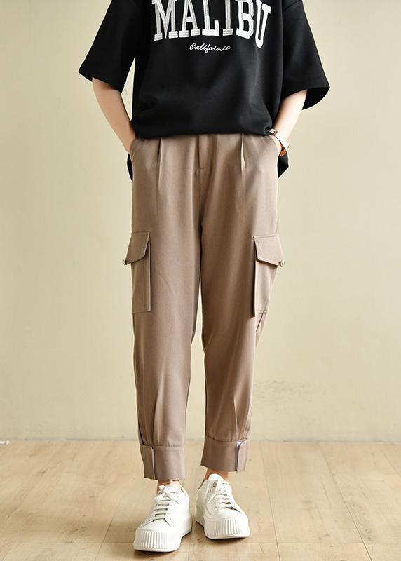 Bohemian Chocolate pockets Patchwork Cotton Pants - Omychic