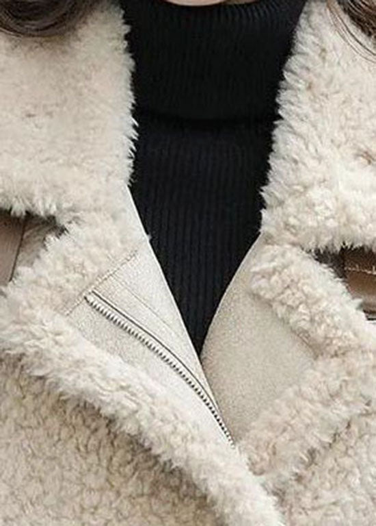 Bohemian Khaki Zip Up Pockets Faux Fur Winter waistcoat