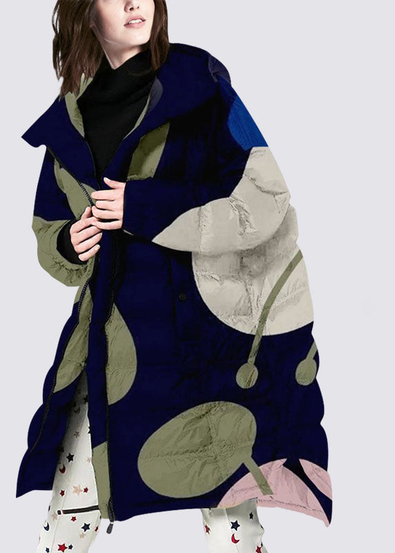 Bohemian Zip Up Print fashion Duck Down down coat Winter