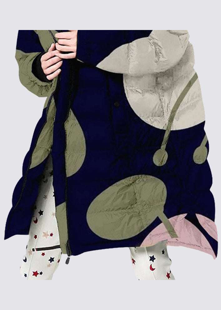 Bohemian Zip Up Print fashion Duck Down down coat Winter