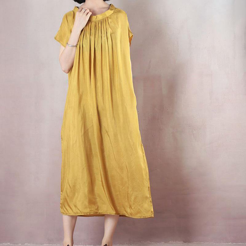 Bohemian o neck Summer dresses Korea Outfits yellow cotton Dress - Omychic