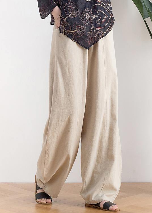 Boho Elastic Waist Harem Pants Khaki ( Limited Stock) - Omychic