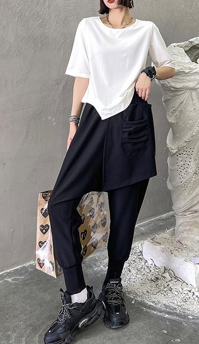 Boho asymmetrical design Harem Harem Cotton  Pants - Omychic