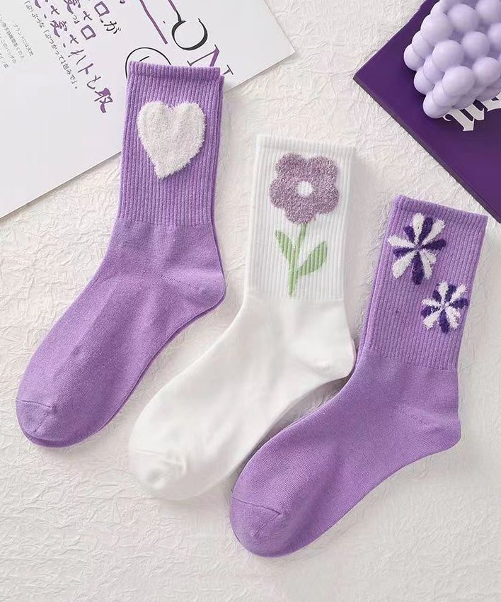 Boutique  Women Jacquard Cotton Mid Calf Socks