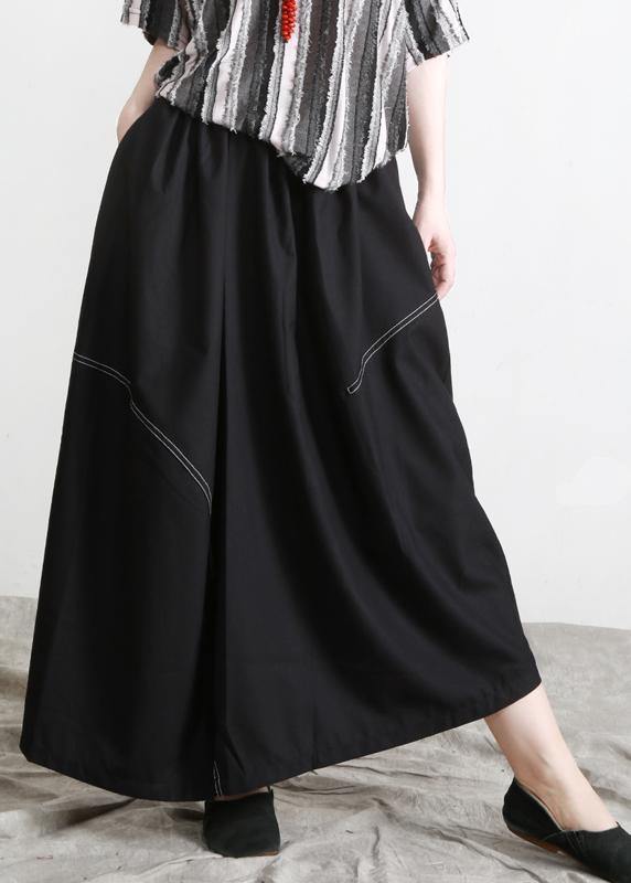Boutique Black Pockets asymmetrical design Summer Skirts - Omychic