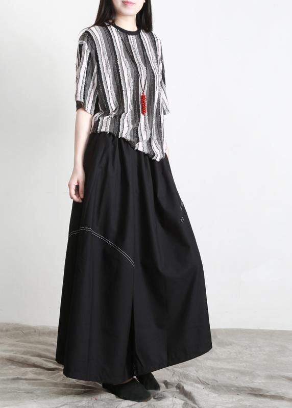 Boutique Black Pockets asymmetrical design Summer Skirts - Omychic