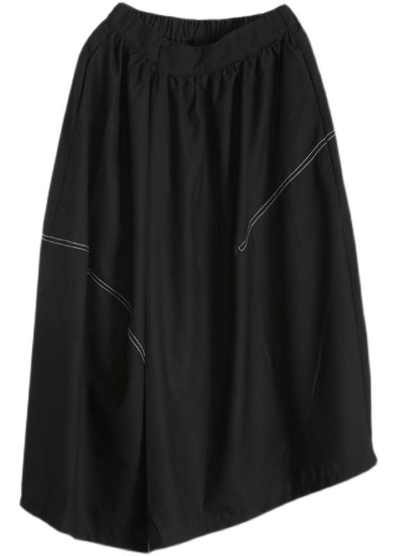 Boutique Black Pockets asymmetrical design Summer Skirts - Omychic